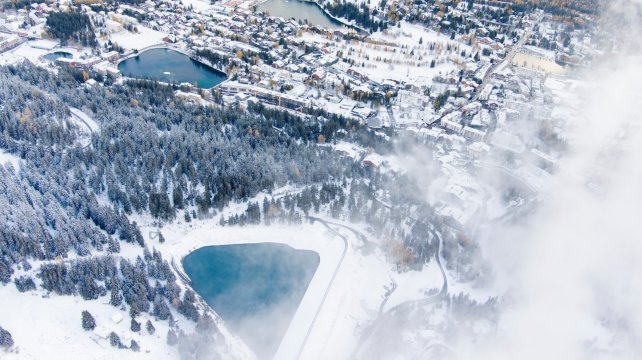 Fin des travaux et remise en eau du lac de Chermignon