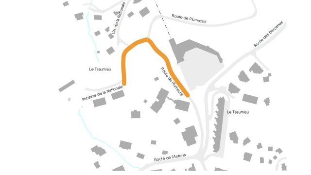 Route de Plumachit: première étape des travaux dès le 8 juillet 2024